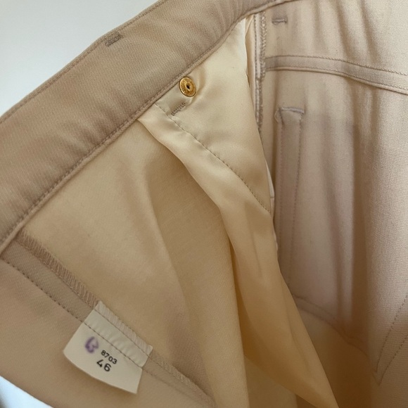 VTG Christian Dior Boutique flat front virgin wool blend cream pants US … - Picture 6 of 15
